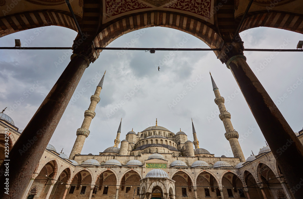 Fototapeta premium Sultan Ahmed Mosque in Istanbul, Turkey in a beautiful summer day