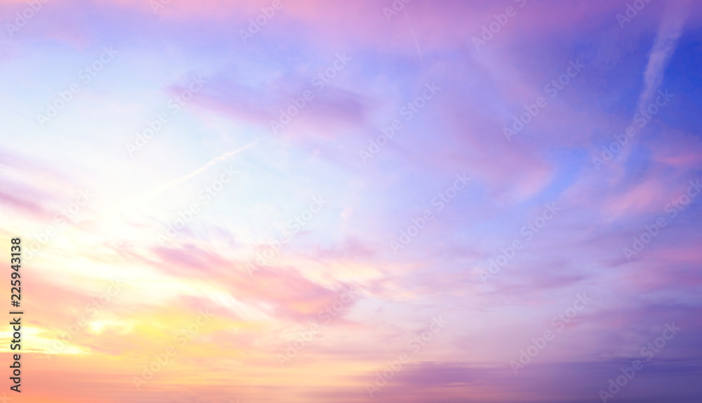 World environment day concept: Sky and clouds autumn sunset background	