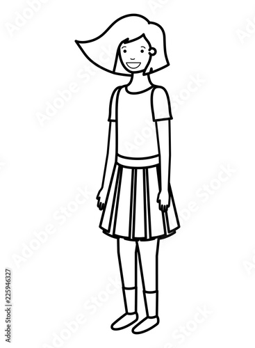 teenager girl avatar character