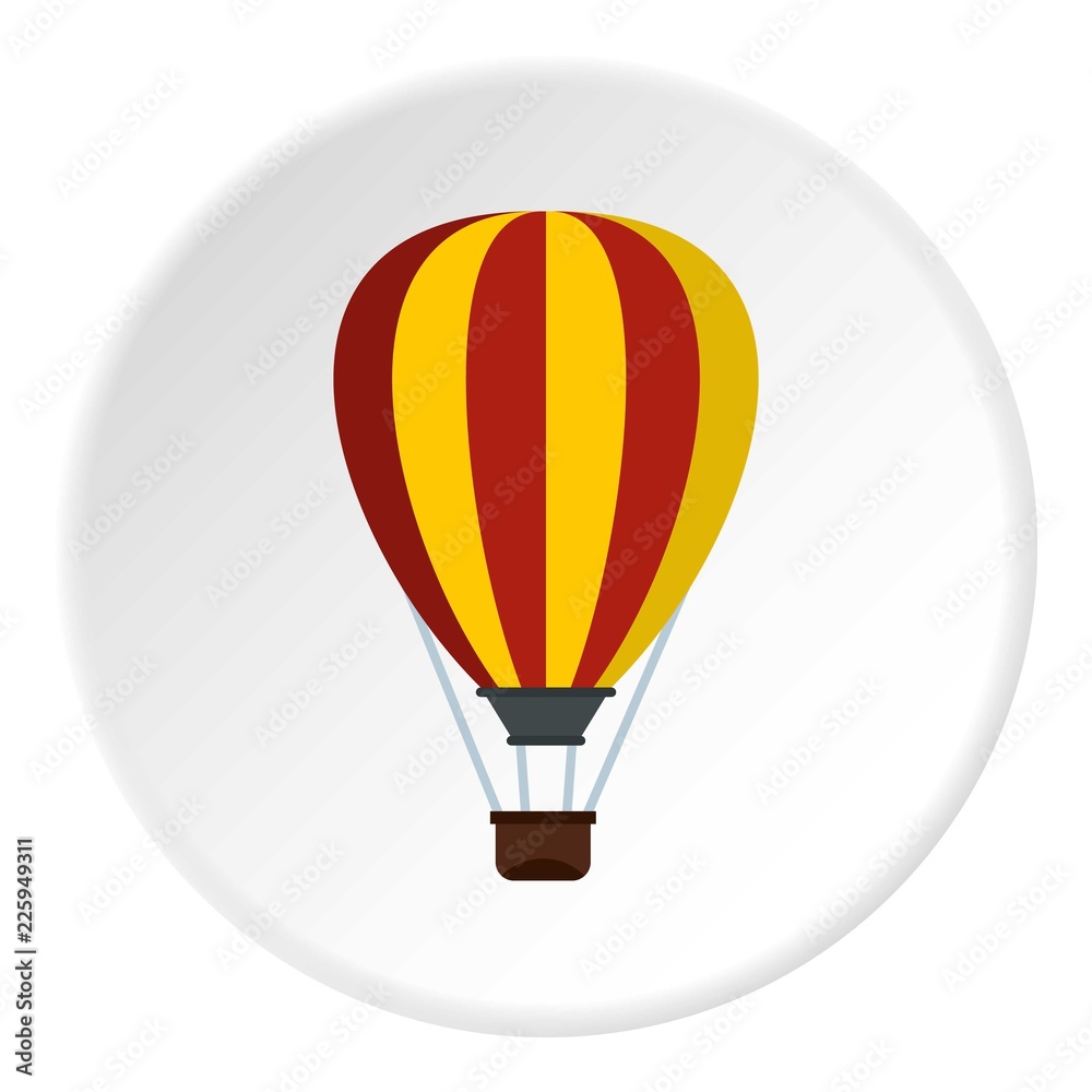 Fototapeta premium Balloon icon in flat circle isolated on white background vector illustration for web