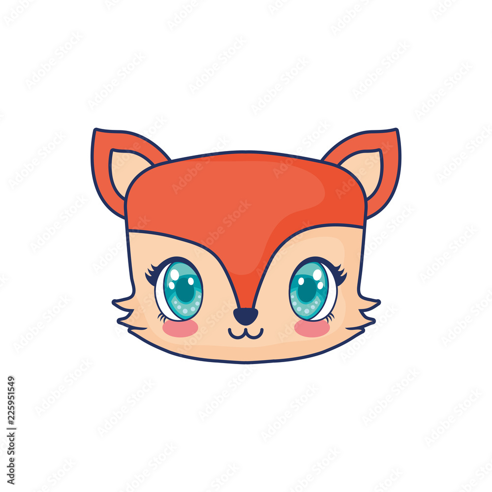 cute fox adorable character