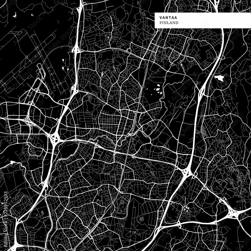 Area map of Vantaa, Finland