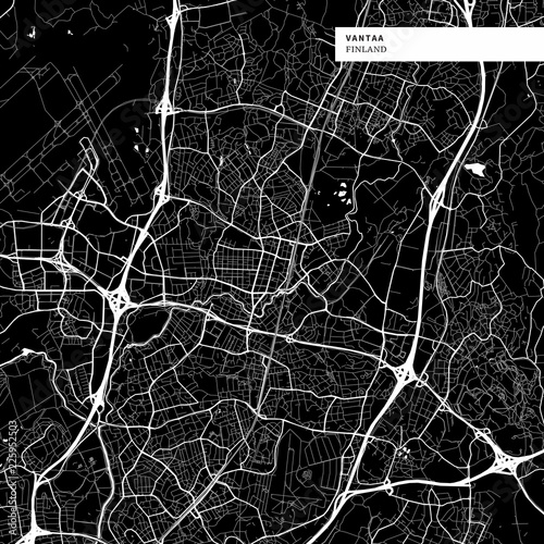 Area map of Vantaa, Finland