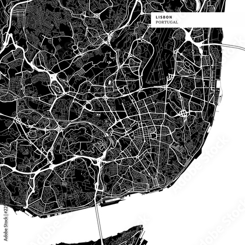 Area map of Lisbon, Portugal