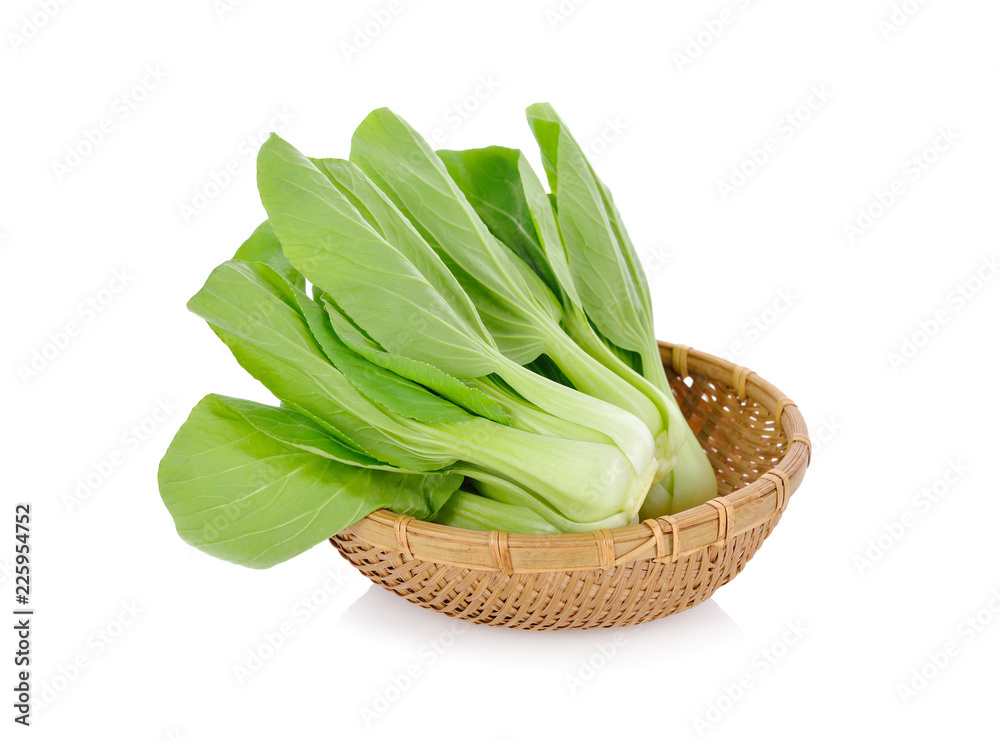 fresh baby bok choy or chinese cabbage on white background fresh baby bok choy or chinese cabbage on white background