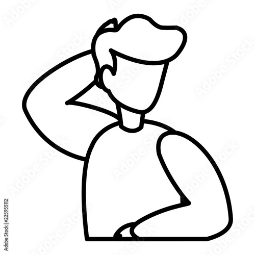 young man modeling character