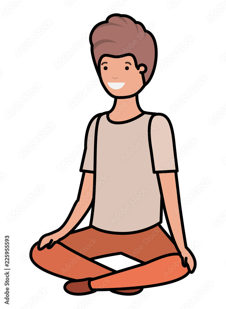 teenager boy sitting avatar character teenager boy sitting avatar character