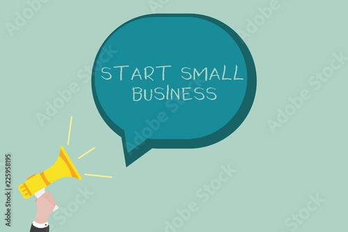 Word writing text Start Small Business. Business concept for Aspiring Entrepreneur a New Venture Trade Industry.