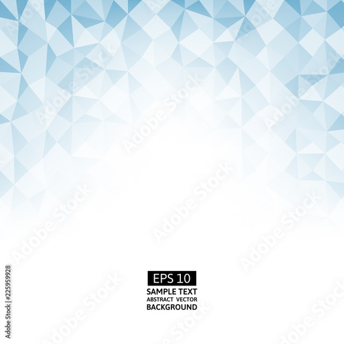 Blue polygon abstract vector background with copy space