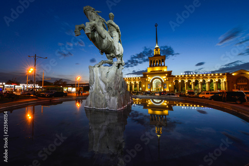 The statue of David of Sassoun in Yerevan