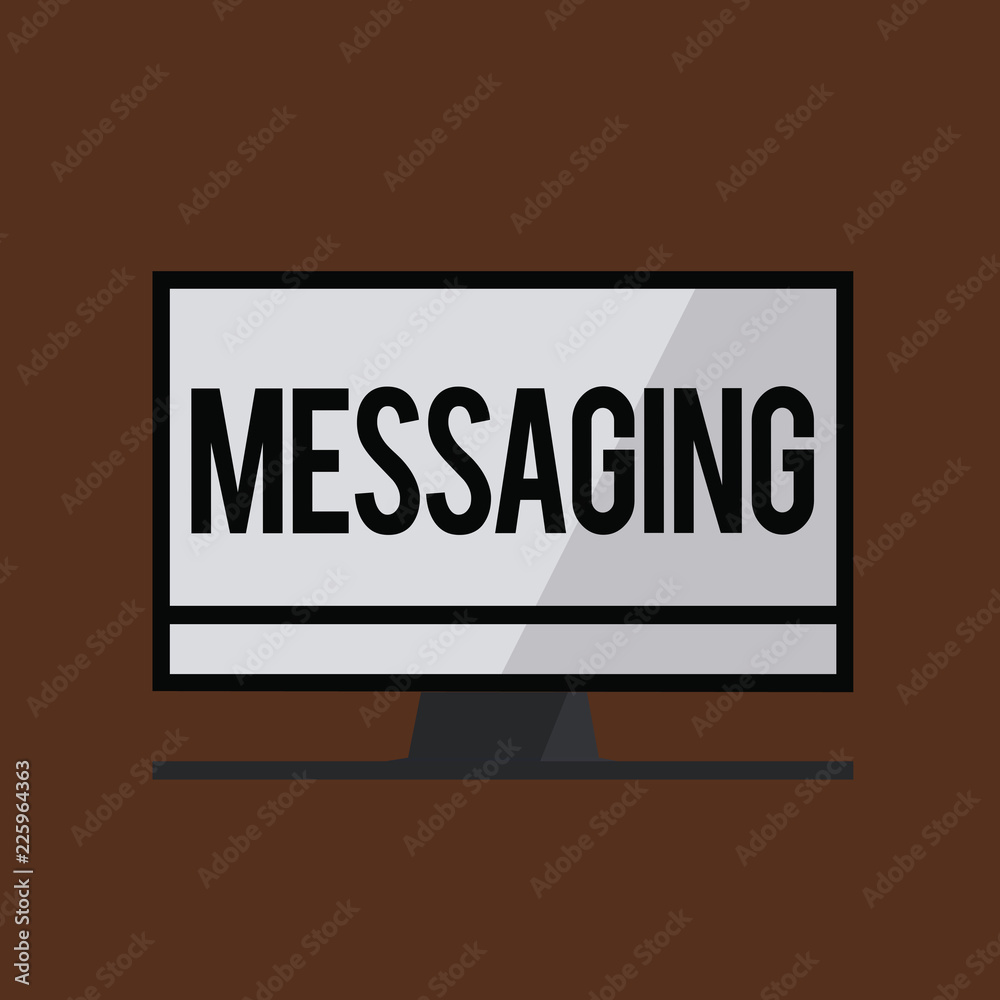 Conceptual hand writing showing Messaging. Business photo showcasing Communication with others through messages Texting Chatting. Conceptual hand writing showing Messaging. Business photo showcasing Communication with others through messages Texting Chatting.