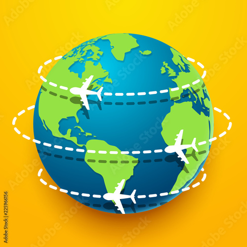 Time to travel explore the world with aircraft