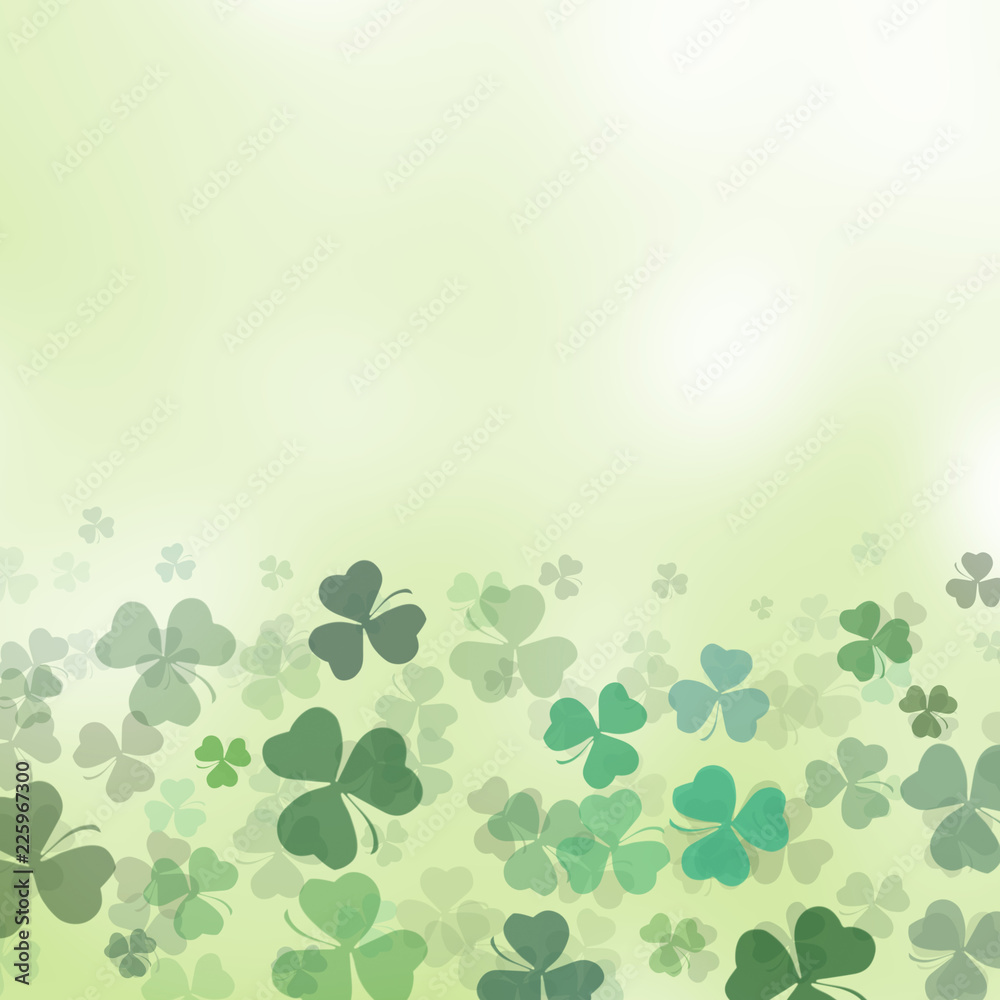 Saint Patrick's day background with shamrock green clover leaf, Irish festival symbol for St.Patrick day celebration Saint Patrick's day background with shamrock green clover leaf, Irish festival symbol for St.Patrick day celebration