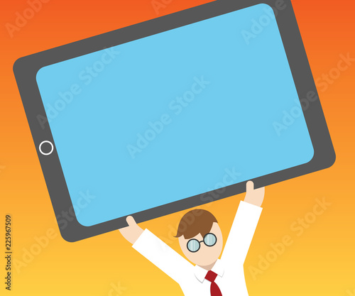 Flat design business vector illustration concept. Business ad for website and promotion banners. empty social media copy space text for your own texts Template art esp isolated promoting Service