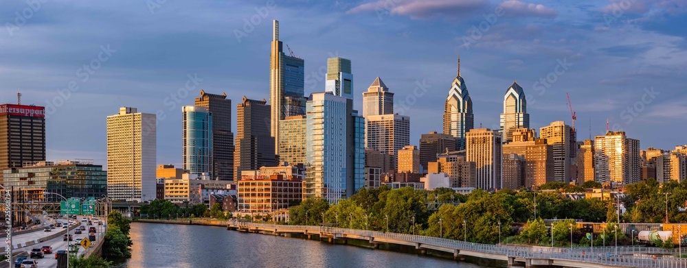 Philadelphia Skyline  - obrazy, fototapety, plakaty 