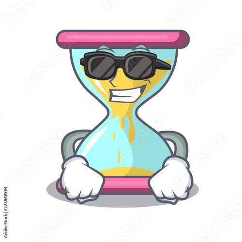 Super cool cartoon hourglass in the dawn time