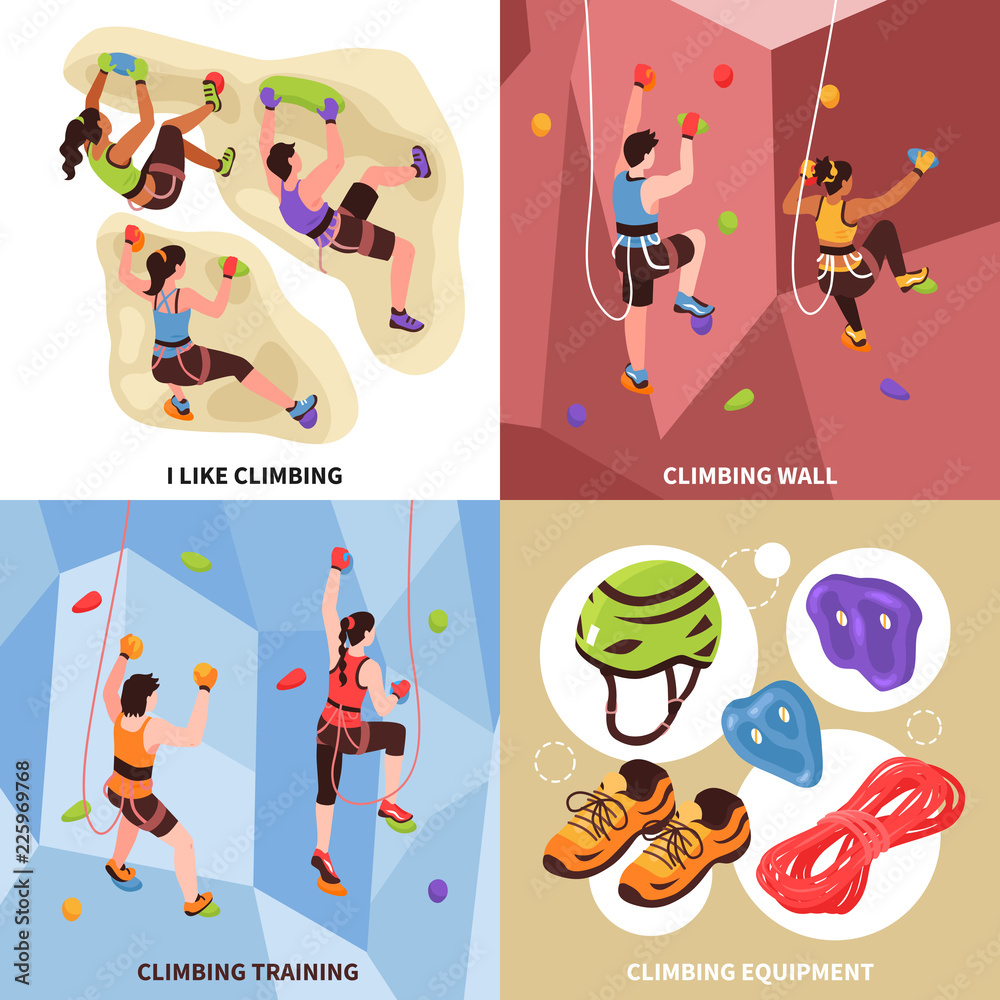 Fototapeta premium Climbing Gym Design Concept