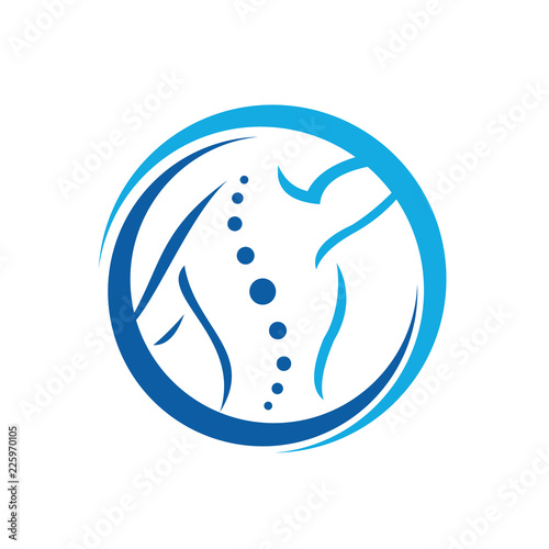 Medical Chiropractic and spine logo Inspiration vector