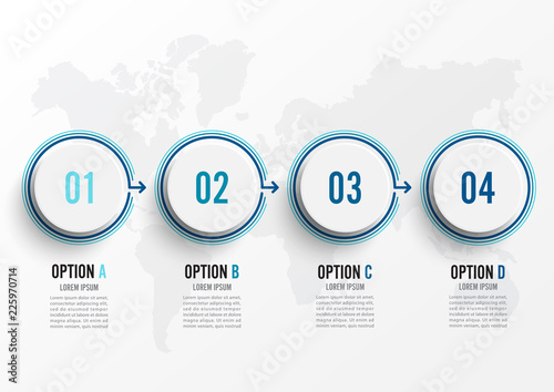 Abstract elements of graph infographic template with label, integrated circles. Business concept with 4 options. For content, diagram, flowchart, steps, parts, timeline infographics, workflow layout.