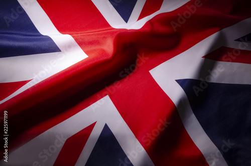 close up of British flag photo