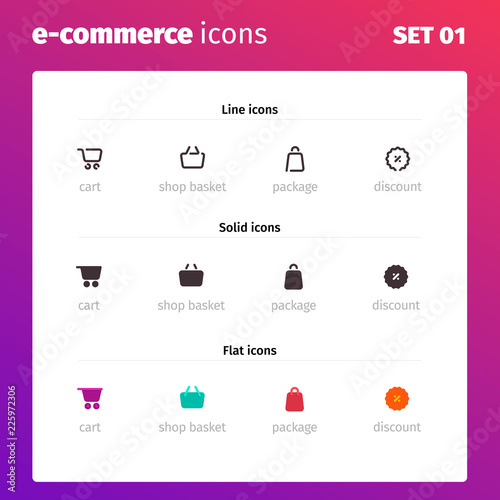 E-commerce and online store icons