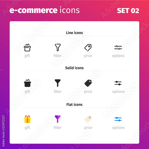 E-commerce and online store icons