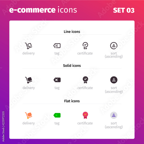 E-commerce and online store icons