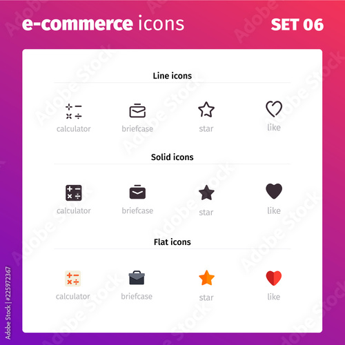 E-commerce and online store icons