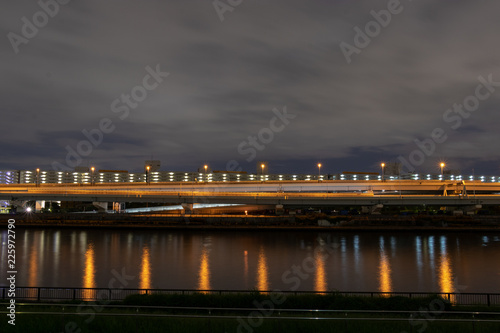 View of Metropolitan Expressway No. 6 from Shioiri Park, Tokyo, Japan photo