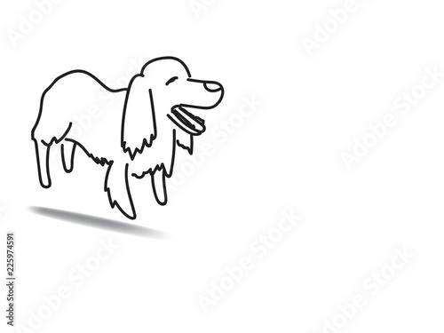 doodle freehand vector illustration of irishsetter dog