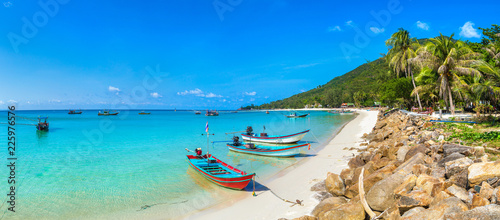 Fisherman boat on Phangan Island photo