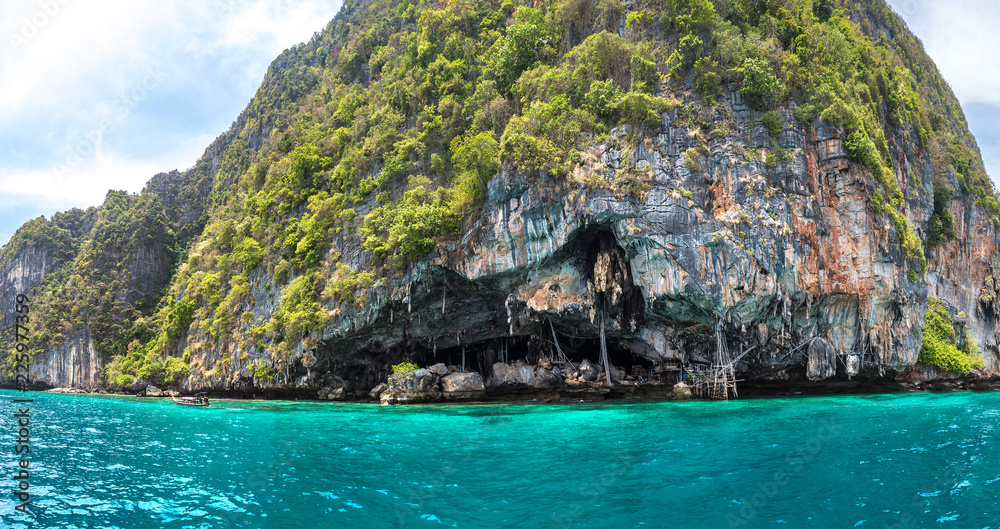 Fototapeta premium Viking cave on Maya island