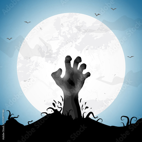 zombie hand for halloween time