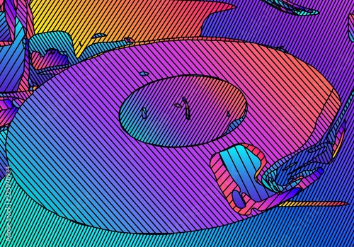 Abstract vibrant background with vivid color gradients and lines