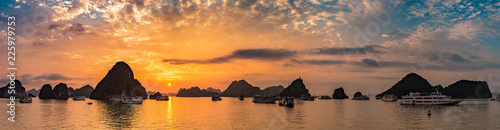 Sunset in Halon bay  Vietnam