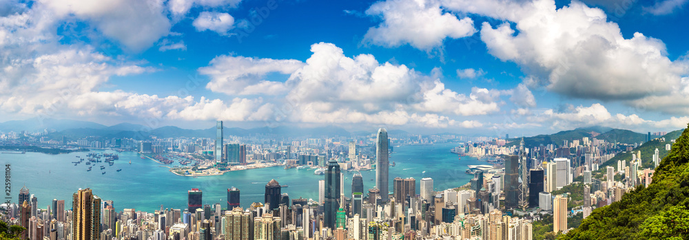Fototapeta premium Panoramiczny widok na Hongkong