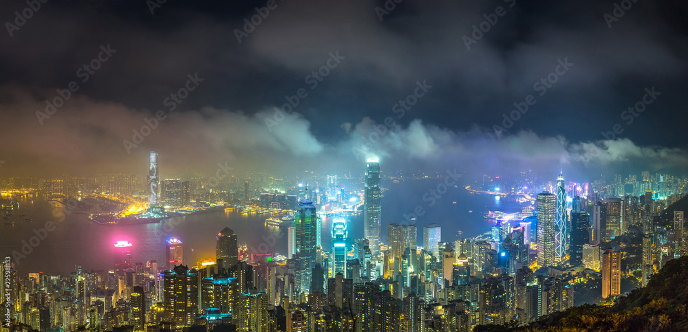 Fototapeta premium Panoramiczny widok na Hongkong
