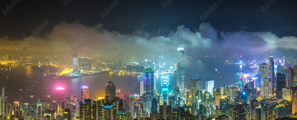 Panoramic view of Hong Kong