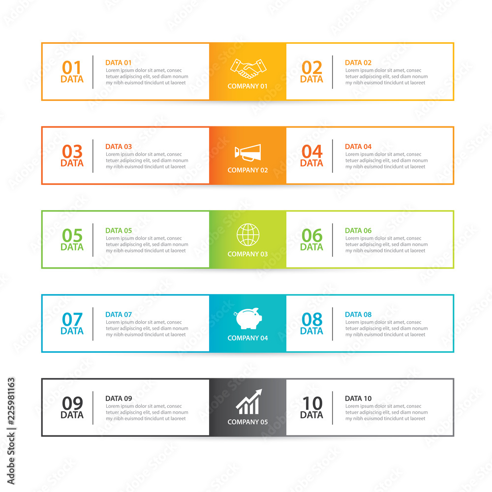 Infographics tab in horizontal thin line index with 10 data template. Vector illustration abstract background. Can be used for workflow layout, business step, banner, web design. Infographics tab in horizontal thin line index with 10 data template. Vector illustration abstract background. Can be used for workflow layout, business step, banner, web design.