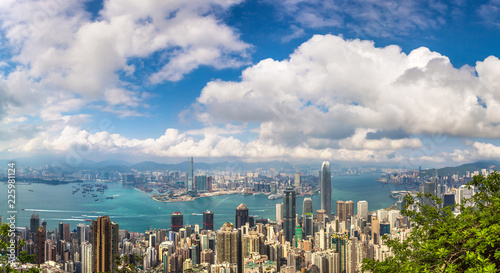 Canvas Print Panoramic view of Hong Kong
