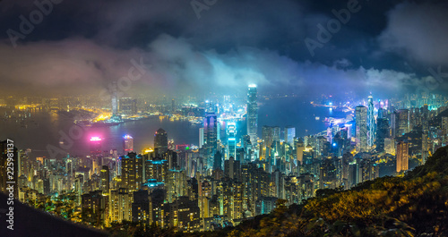 Canvas Print Panoramic view of Hong Kong