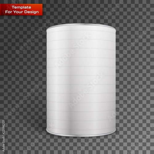 White Blank Tincan Metal Tin Can photo