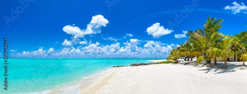 Panel kuchenny z motywem Tropical beach in the Maldives