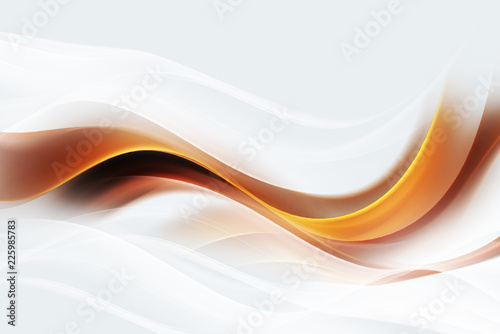Brown and gold modern waves. White background. Abstract creative graphic. Decorative concept for your project.