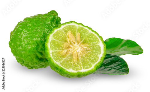 Bergamot isolated on white with clipping path