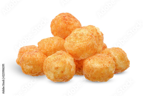 Ball snack isolated on white clipping path