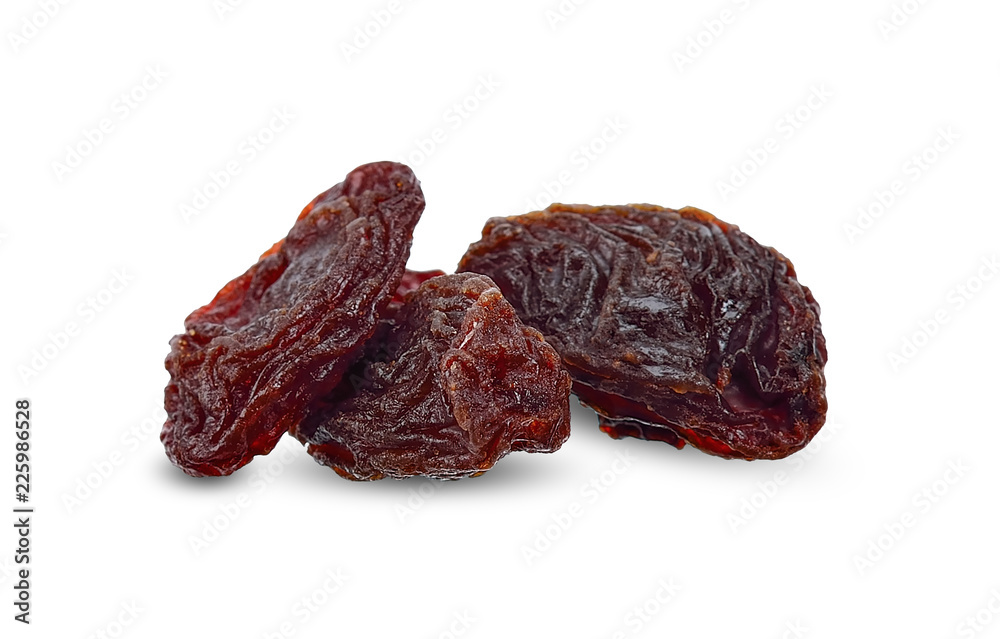 Dried raisins isolated on white clipping path Dried raisins isolated on white clipping path