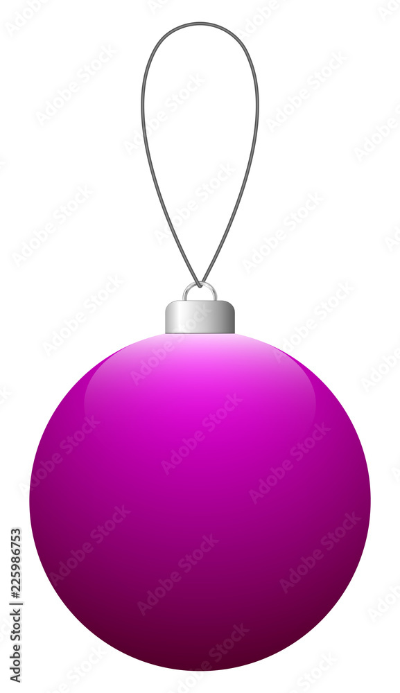 Pink glass Christmas ball on the string. Vector EPS 10 Pink glass Christmas ball on the string. Vector EPS 10