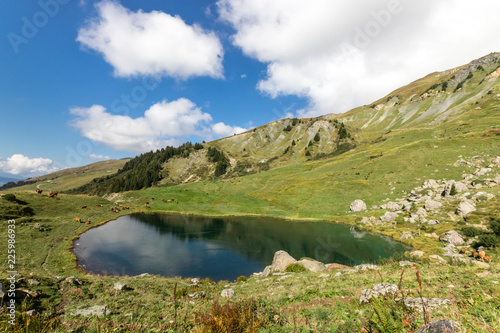 Fototapeta Naklejka Na Ścianę i Meble -  Fairy lake from the French Alps