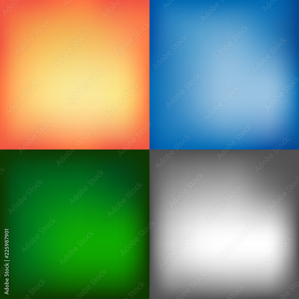 soft blurred color backgrounds - vector set. Mesh.